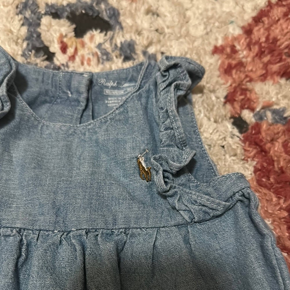 Ralph Lauren Blue Diaper Cover One Piece - Picture 2 of 2
